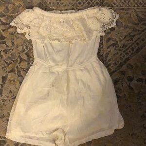 White lace romper